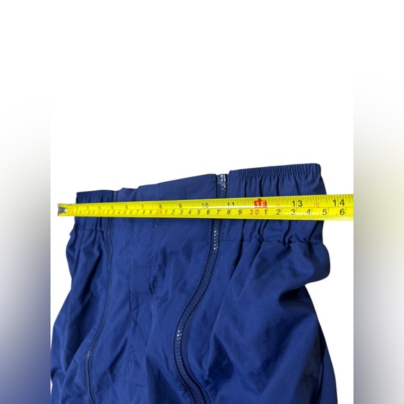Urban Outfitters Sz 2 LUNA Nylon Cargo Blue Balloon Parachute Pant Zippers Y2K - Picture 10 of 16